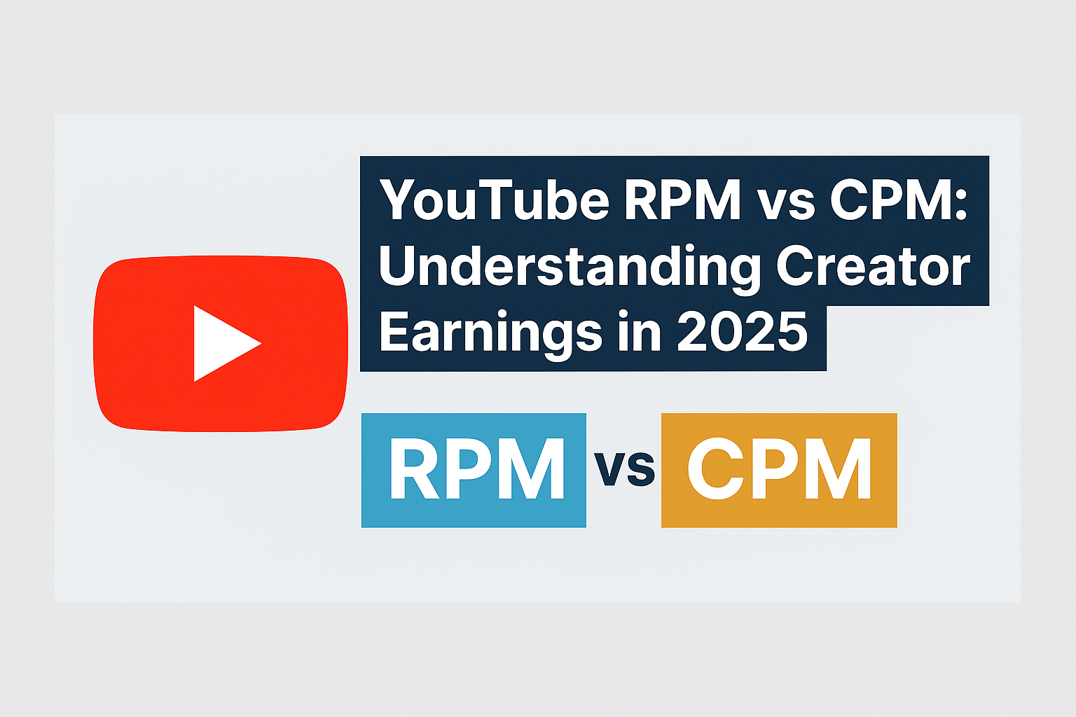 YouTube RPM vs CPM: Understanding Creator Earnings in 2025